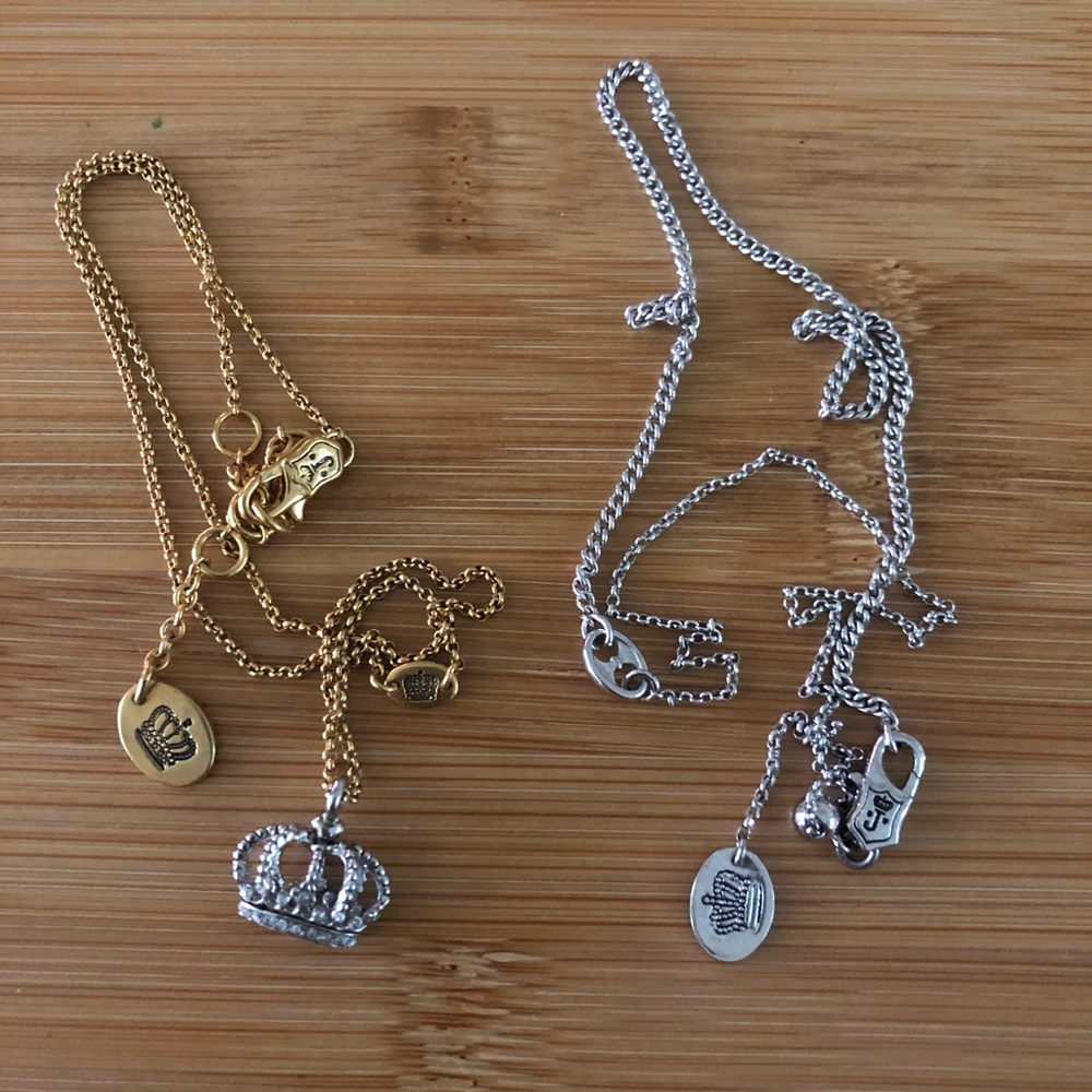 Juicy Couture Crown Necklace with extra chain